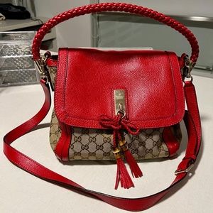 Gucci red leather bag